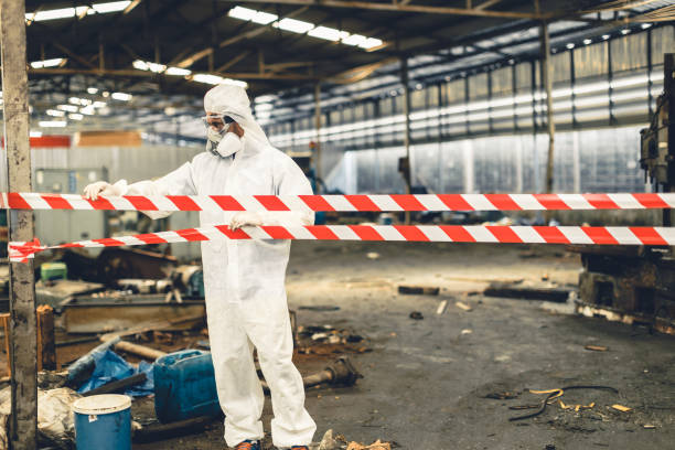 Professional Biohazard Cleanup technician working in Bulverde, TX